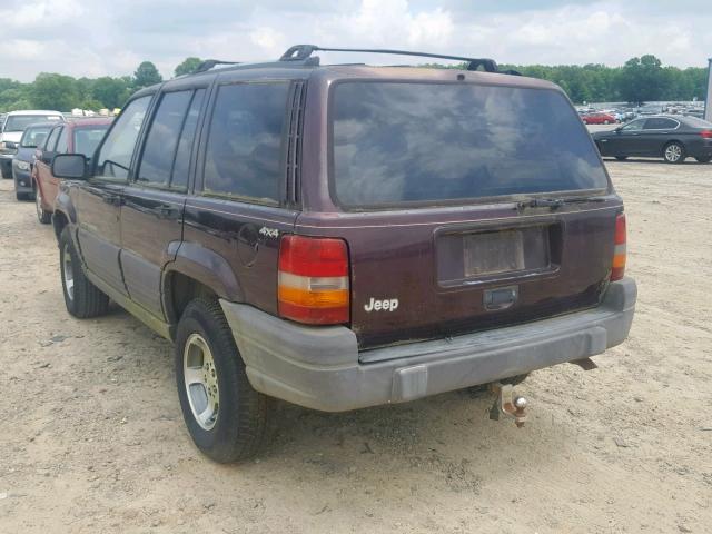 1J4GZ58S7TC210017 - 1996 JEEP GRAND CHER BURGUNDY photo 3