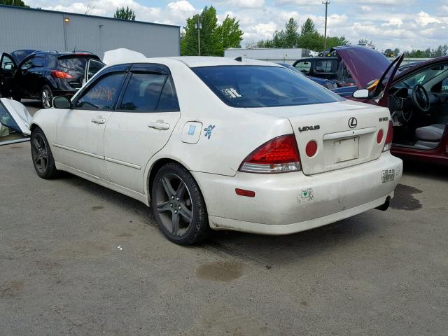 JTHBD182210024633 - 2001 LEXUS IS 300 WHITE photo 3