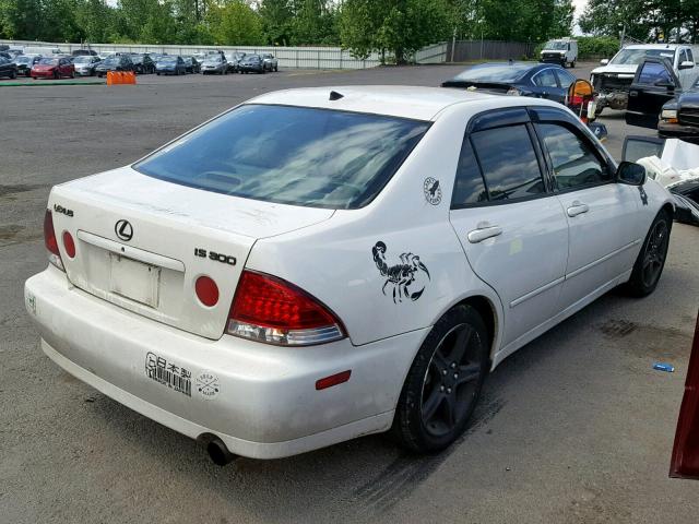 JTHBD182210024633 - 2001 LEXUS IS 300 WHITE photo 4