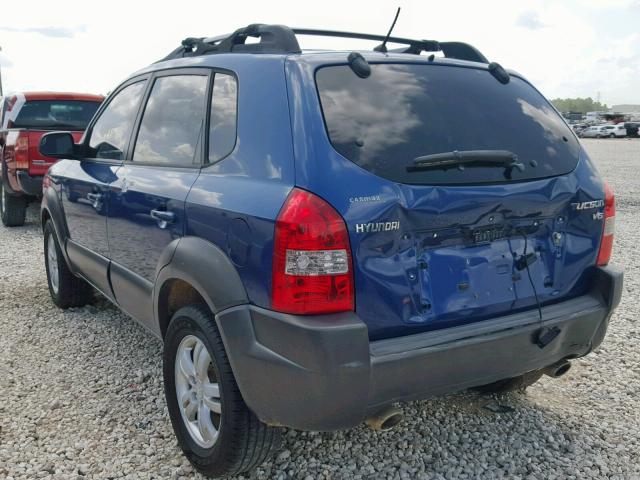 KM8JN12D67U581403 - 2007 HYUNDAI TUCSON SE BLUE photo 3