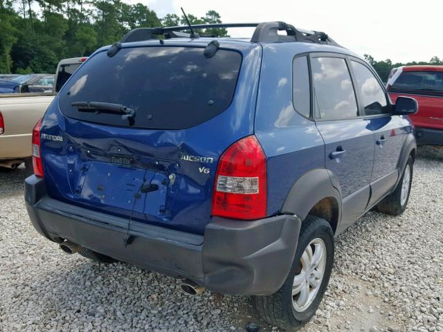 KM8JN12D67U581403 - 2007 HYUNDAI TUCSON SE BLUE photo 4