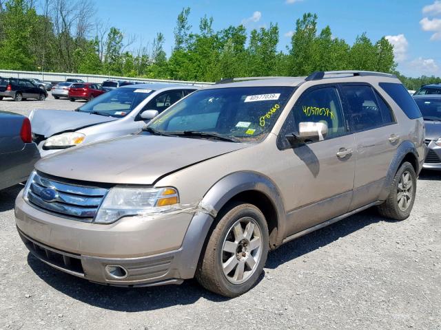 1FMDK02W88GA27345 - 2008 FORD TAURUS X S TAN photo 2