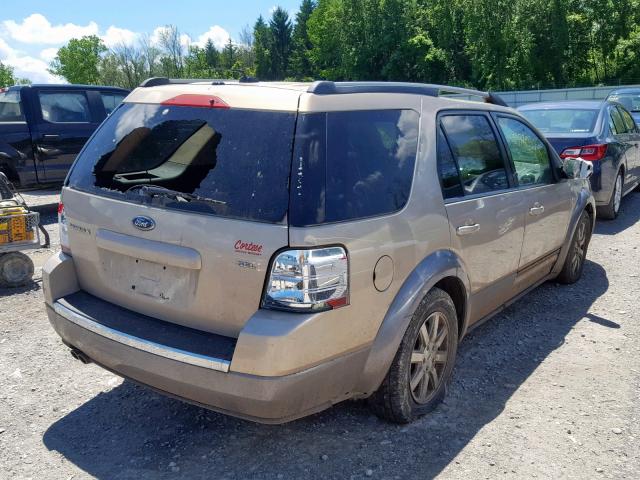 1FMDK02W88GA27345 - 2008 FORD TAURUS X S TAN photo 4