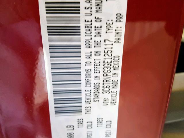 3C6TRVPG3GE125117 - 2016 RAM PROMASTER RED photo 10