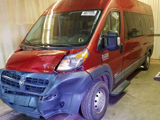 3C6TRVPG3GE125117 - 2016 RAM PROMASTER RED photo 2