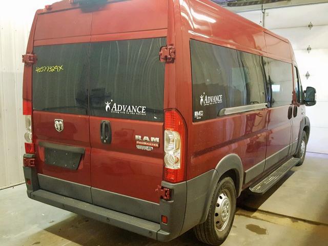 3C6TRVPG3GE125117 - 2016 RAM PROMASTER RED photo 4