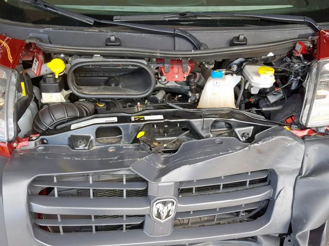 3C6TRVPG3GE125117 - 2016 RAM PROMASTER RED photo 7