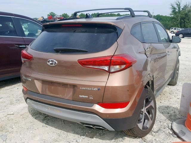 KM8J33A20HU328712 - 2017 HYUNDAI TUCSON LIM GOLD photo 4