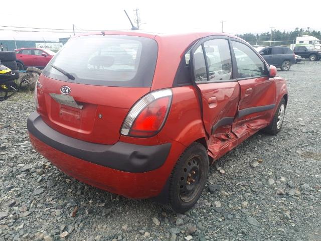 KNADE163086299621 - 2008 KIA RIO 5 SX RED photo 4