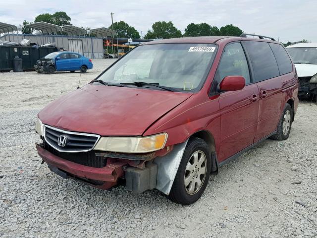 5FNRL189X4B061807 - 2004 HONDA ODYSSEY EX RED photo 2