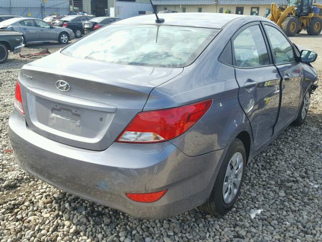 KMHCT4AE4GU135776 - 2016 HYUNDAI ACCENT SE GRAY photo 4