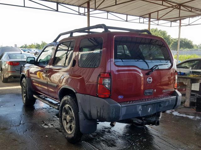 5N1MD28Y24C605374 - 2004 NISSAN XTERRA SE MAROON photo 3