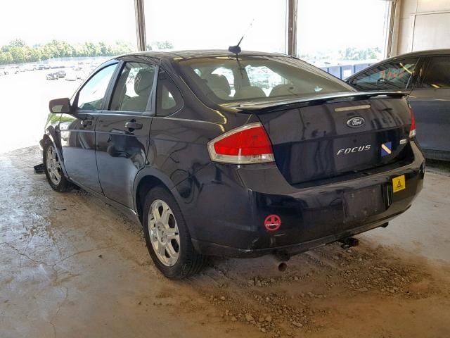 1FAHP36N99W254163 - 2009 FORD FOCUS SES BLACK photo 3