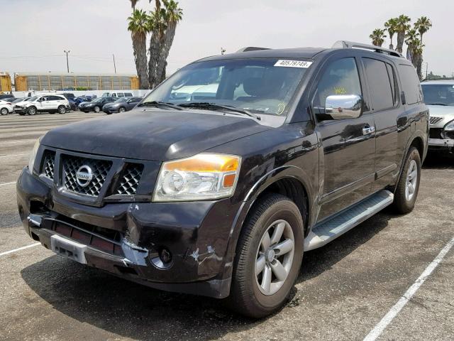 5N1AA0ND7AN604075 - 2010 NISSAN ARMADA SE BLACK photo 2