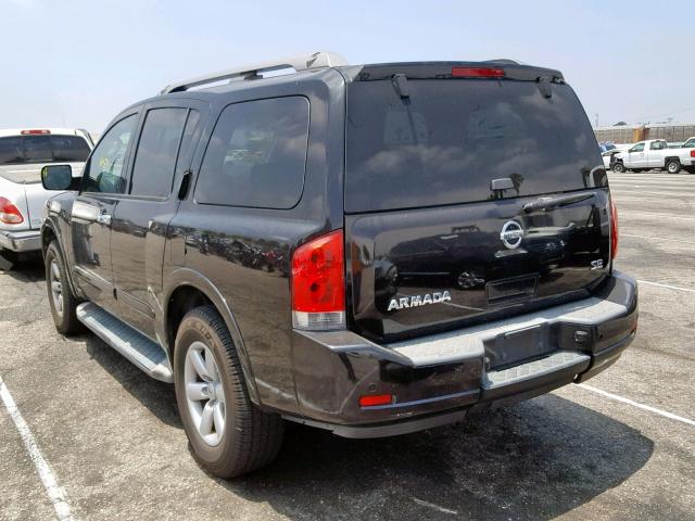 5N1AA0ND7AN604075 - 2010 NISSAN ARMADA SE BLACK photo 3