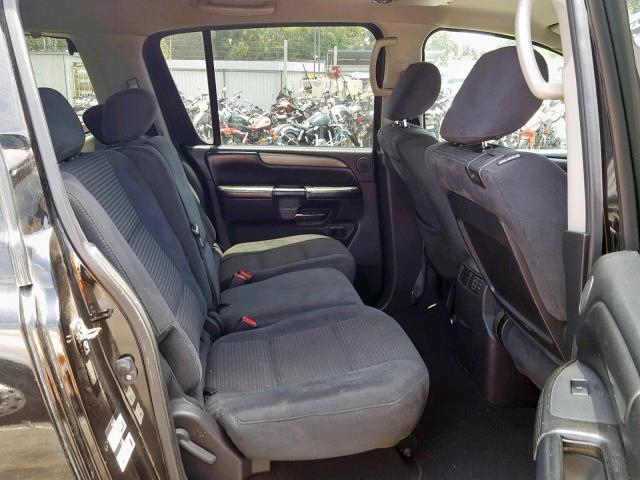 5N1AA0ND7AN604075 - 2010 NISSAN ARMADA SE BLACK photo 6