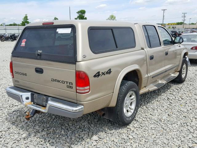 1D7HG48N23S334633 - 2003 DODGE DAKOTA QUA GOLD photo 4