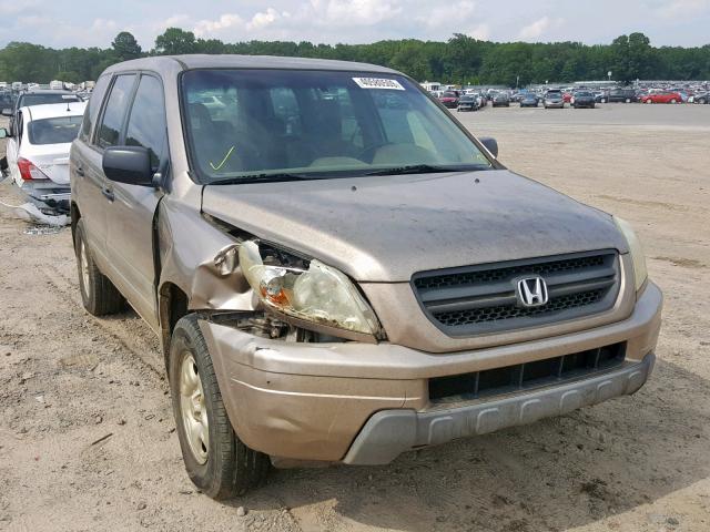 2HKYF18114H571882 - 2004 HONDA PILOT LX GOLD photo 1