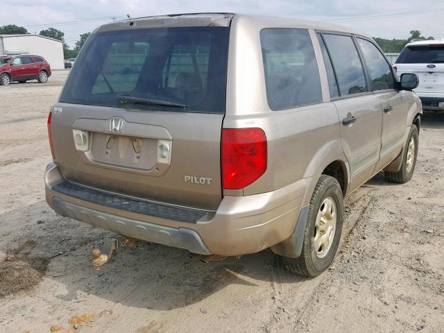 2HKYF18114H571882 - 2004 HONDA PILOT LX GOLD photo 4