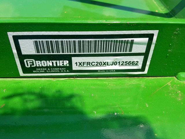 1XFRC20XLJ0125662 - 2018 JOHN DEERE MOWER GREEN photo 10