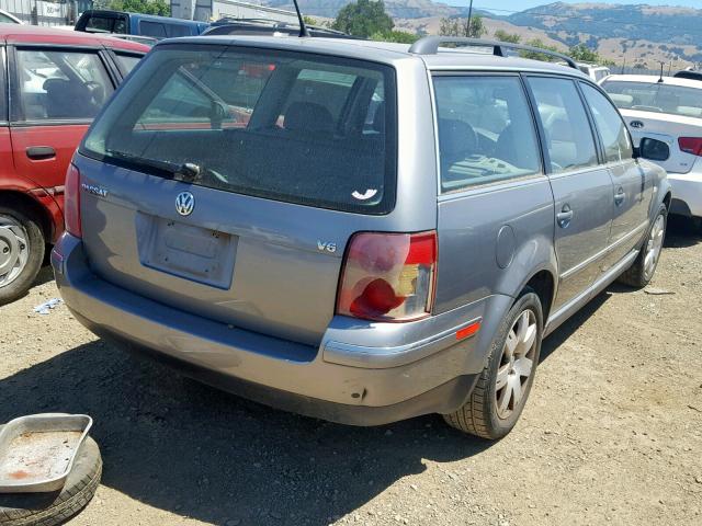 WVWWH63B23E153229 - 2003 VOLKSWAGEN PASSAT GLX GRAY photo 4