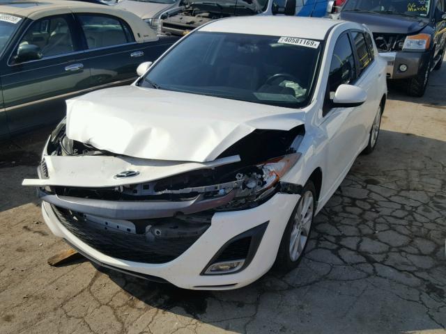 JM1BL1H52A1245593 - 2010 MAZDA 3 S WHITE photo 2