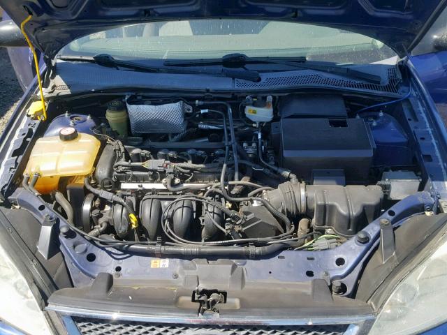 1FAFP34N65W211680 - 2005 FORD FOCUS ZX4 BLUE photo 7