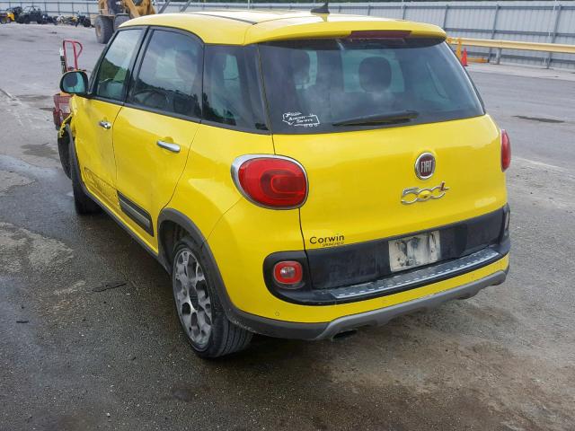 ZFBCFADHXEZ021753 - 2014 FIAT 500L TREKK YELLOW photo 3