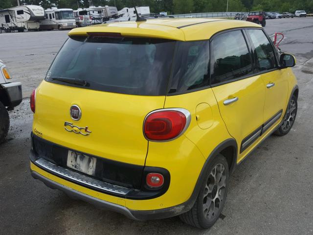 ZFBCFADHXEZ021753 - 2014 FIAT 500L TREKK YELLOW photo 4