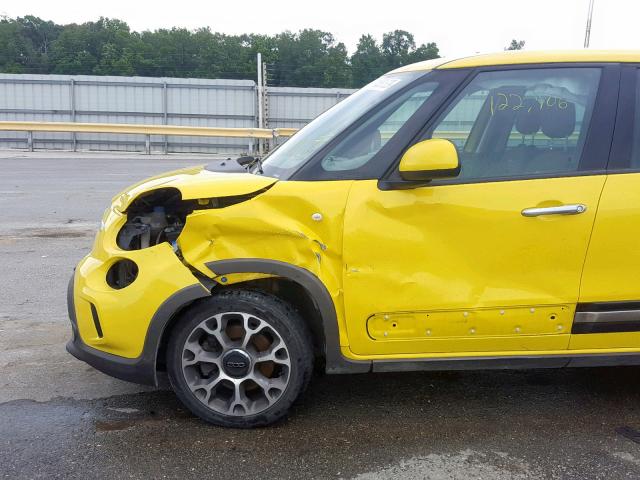 ZFBCFADHXEZ021753 - 2014 FIAT 500L TREKK YELLOW photo 9