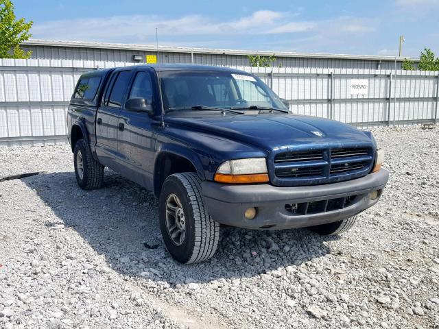 1D7HG38X23S359396 - 2003 DODGE DAKOTA QUA BLUE photo 1