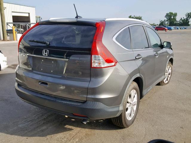 5J6RM3H71CL022682 - 2012 HONDA CR-V EXL GRAY photo 4