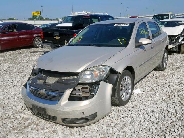 1G1AT58H397272560 - 2009 CHEVROLET COBALT LT GOLD photo 2