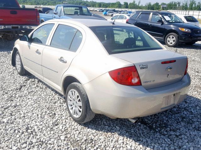 1G1AT58H397272560 - 2009 CHEVROLET COBALT LT GOLD photo 3