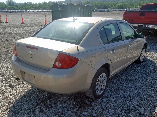 1G1AT58H397272560 - 2009 CHEVROLET COBALT LT GOLD photo 4