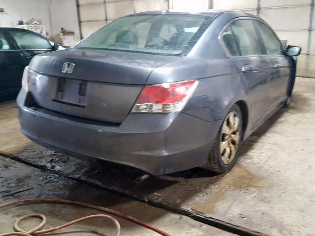 1HGCP26828A074478 - 2008 HONDA ACCORD EXL GRAY photo 4