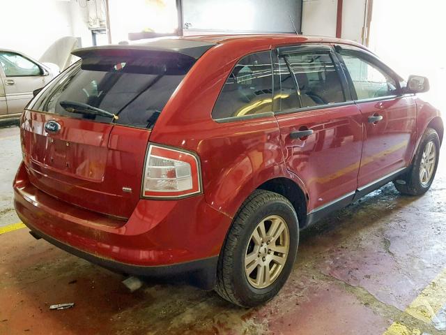 2FMDK46C87BB14451 - 2007 FORD EDGE SE RED photo 4