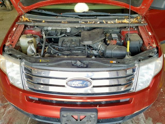 2FMDK46C87BB14451 - 2007 FORD EDGE SE RED photo 7