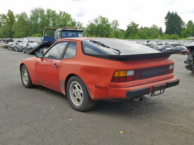 WP0AA0945FN452836 - 1985 PORSCHE 944 RED photo 3