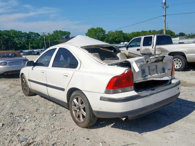 YV1RS61R622196139 - 2002 VOLVO S60 WHITE photo 3