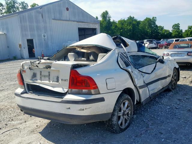 YV1RS61R622196139 - 2002 VOLVO S60 WHITE photo 4