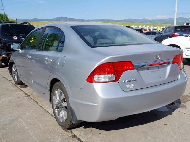 19XFA16969E010295 - 2009 HONDA CIVIC EXL 银色 照片 3