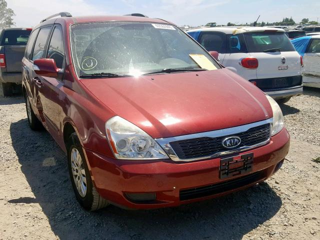 KNDMG4C7XB6371356 - 2011 KIA SEDONA LX RED photo 1