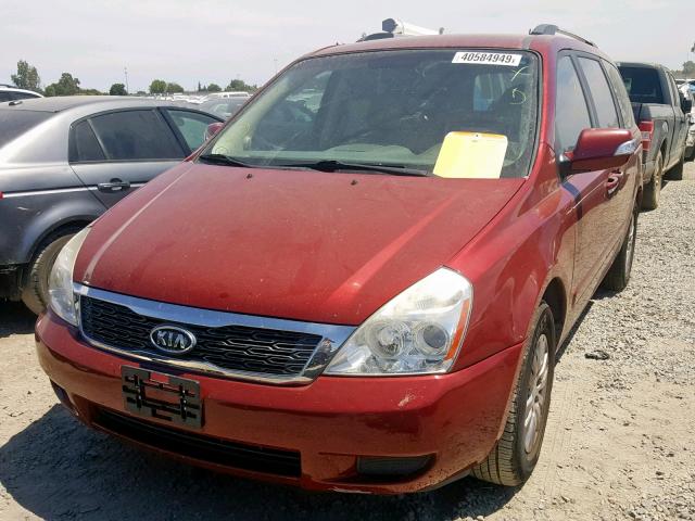 KNDMG4C7XB6371356 - 2011 KIA SEDONA LX RED photo 2