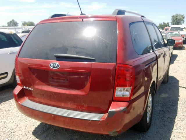 KNDMG4C7XB6371356 - 2011 KIA SEDONA LX RED photo 4