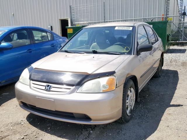 2HGES16402H931498 - 2002 HONDA CIVIC DX SILVER photo 2