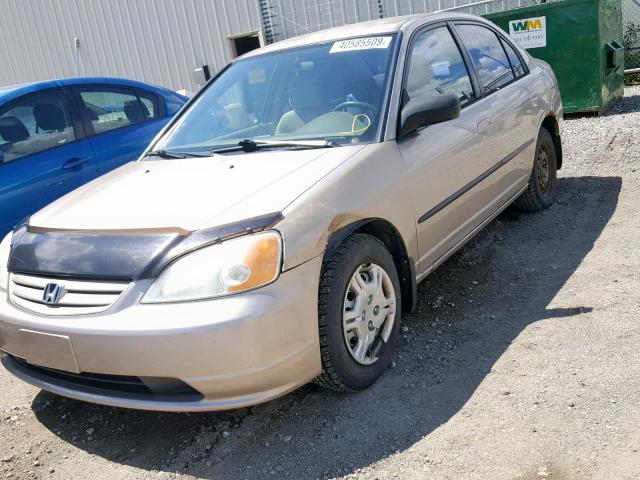 2HGES16402H931498 - 2002 HONDA CIVIC DX SILVER photo 9