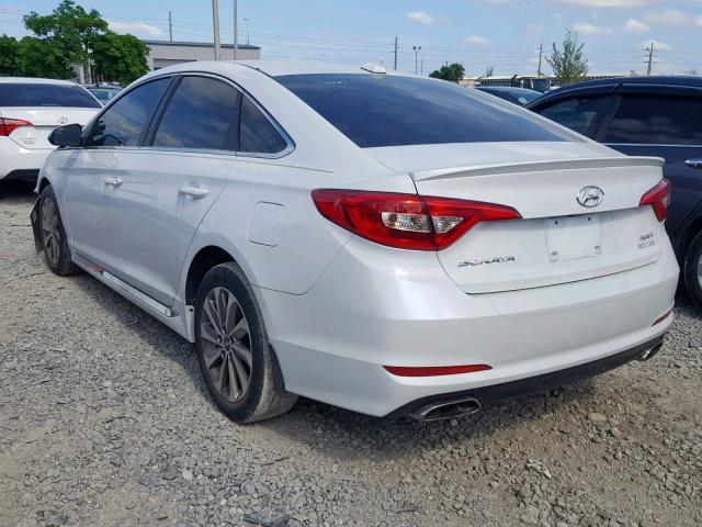 5NPE34AF0GH274481 - 2016 HYUNDAI SONATA SPO WHITE photo 3