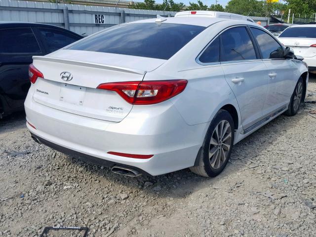 5NPE34AF0GH274481 - 2016 HYUNDAI SONATA SPO WHITE photo 4