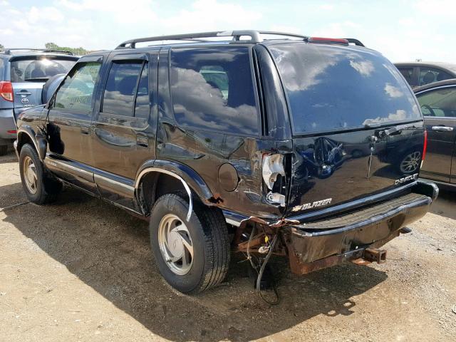 1GNDT13W9T2187348 - 1996 CHEVROLET BLAZER BLACK photo 3